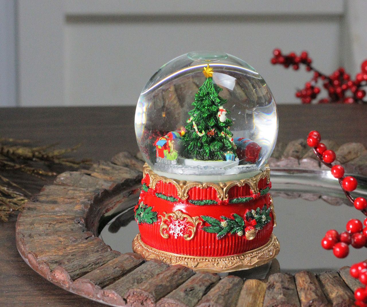 Northlight Animated Train & Christmas Tree Musical Snow Globe | Big Lots