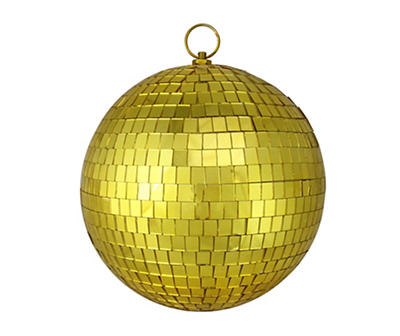 8" Gold Mirrored Glass Jumbo Ornament