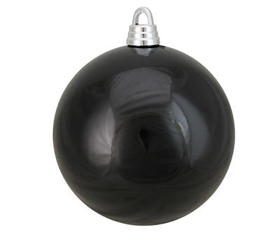 12" Black Shiny Shatterproof Plastic Jumbo Ornament