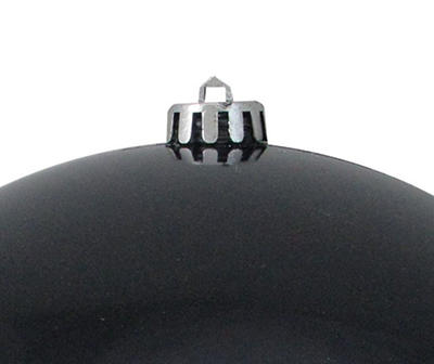10" Black Shiny Shatterproof Plastic Jumbo Ornament
