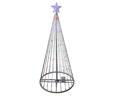 4' Multi-Color Crystalline Star LED Cone Tree