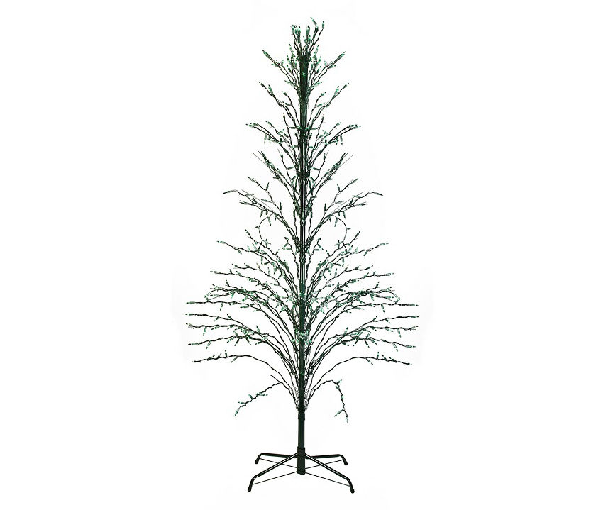 4' Green Slim Light-Up Cascading Twig Tree