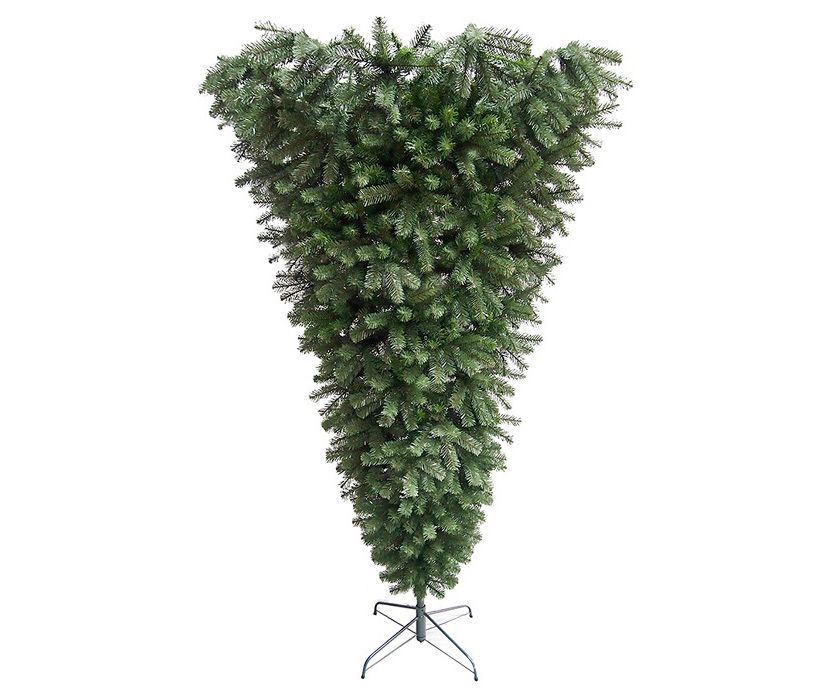 7.5' Spruce Upside Down Unlit Artificial Christmas Tree