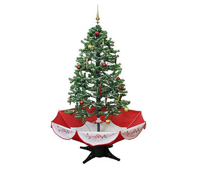 4.5FT LED MUSICAL SNOWING TREE BLUE