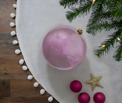 8" Pink Shiny Shatterproof Plastic Jumbo Ornament