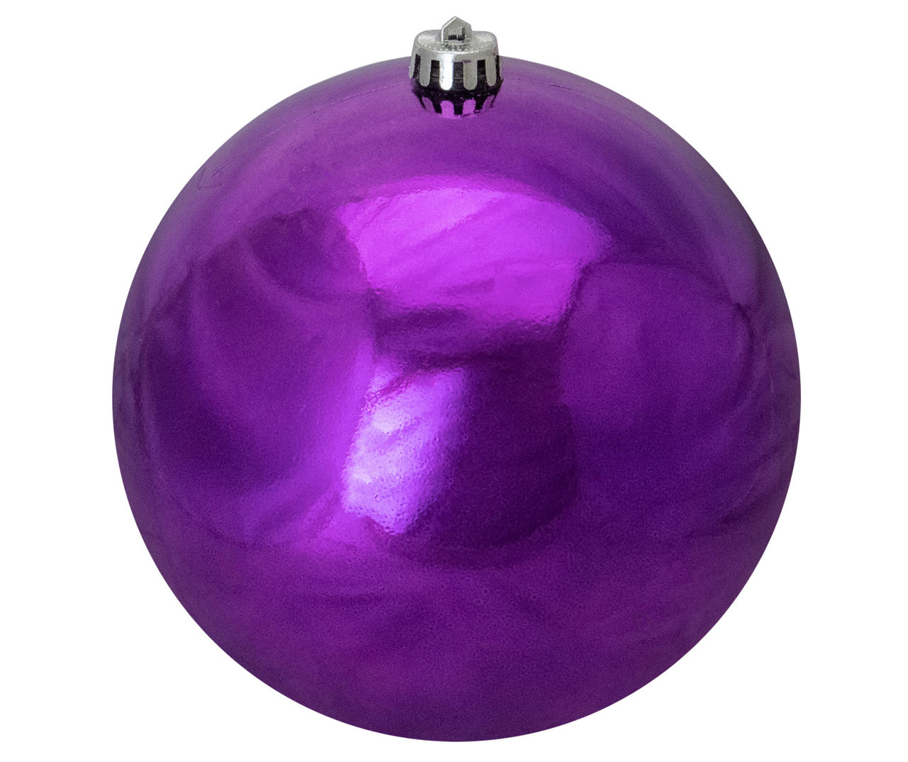 8" Purple Shiny Shatterproof Plastic Jumbo Ornament