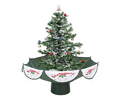 2.5' Musical Snowing Pre-Lit LED Artificial Christmas Tree with White Lights