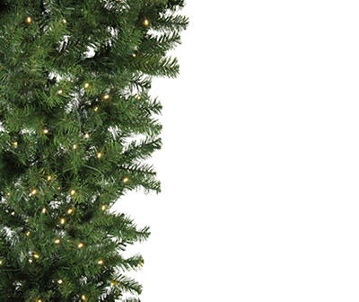 6.5' Spruce Pre-Lit LED Upside Down Artificial Christmas Tree with Warm White Lights