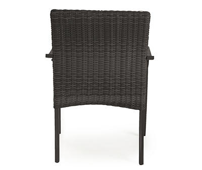 Sandpointe Gray All-Weather Wicker Patio Dining Chairs, 2-Pack
