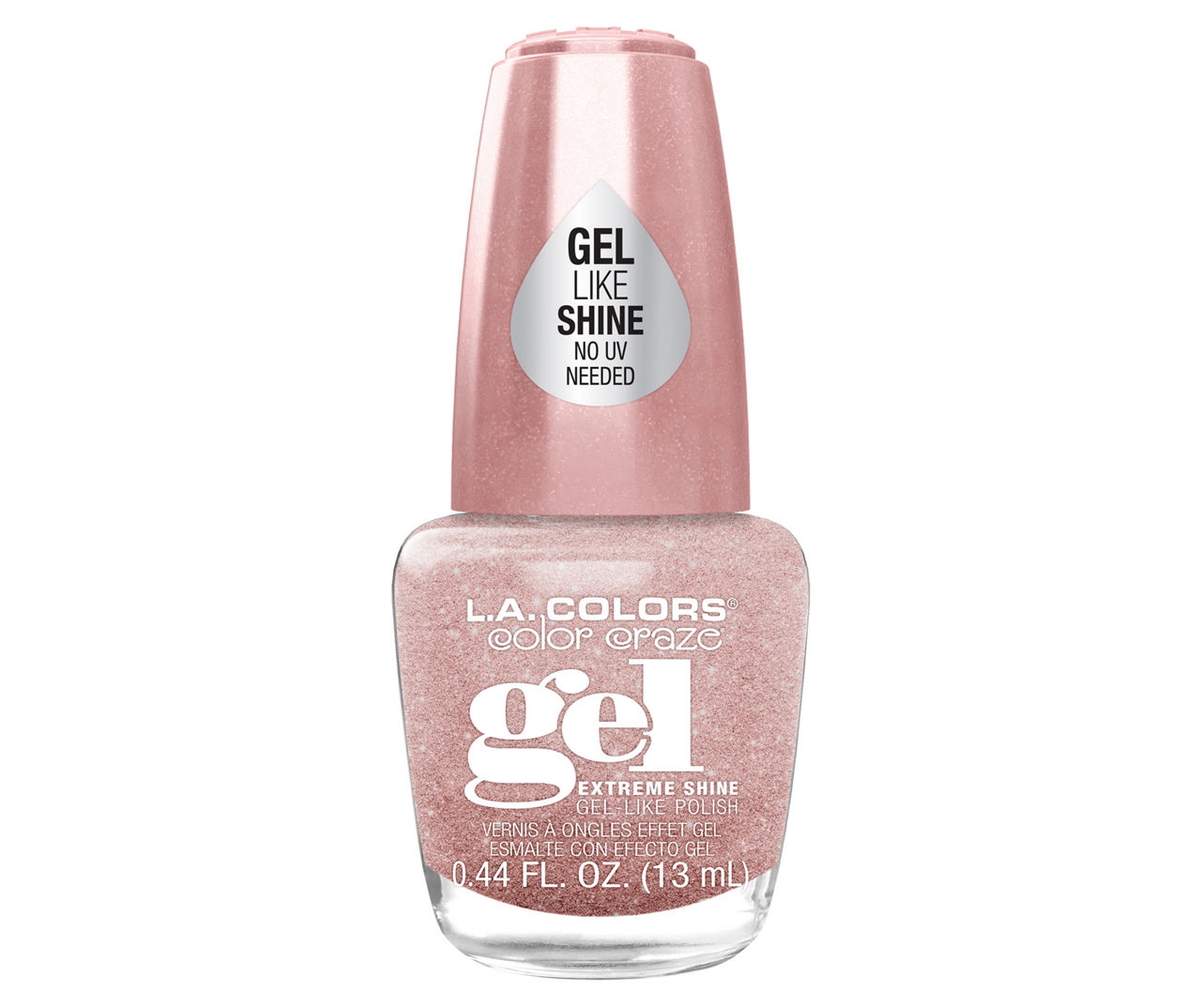 Color Craze Shimmer Gel Nail Polish in Pink Suger, 0.44 Oz.