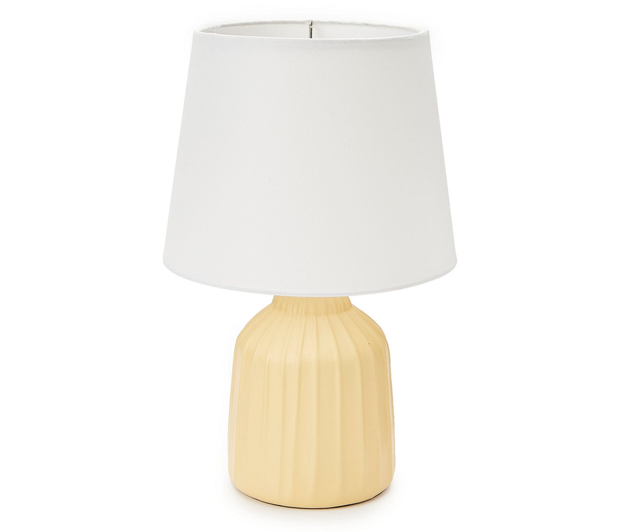 Yellow Ridged Accent Table Lamp Big Lots