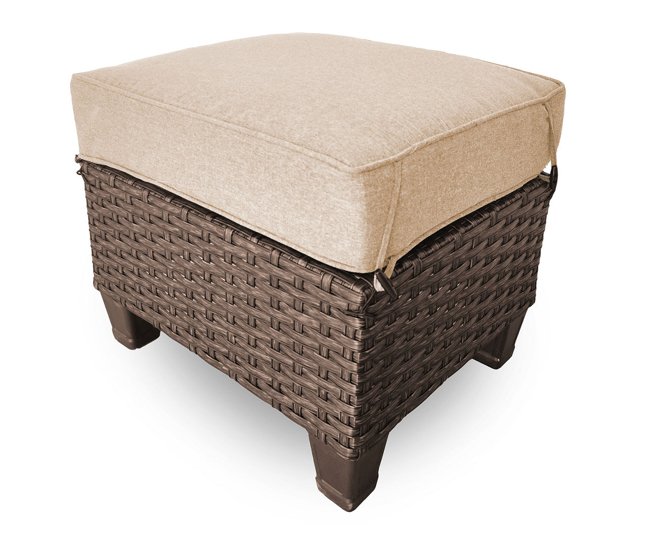 Wicker patio deals ottoman