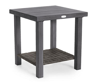 Sandpointe Gray All-Weather Wicker Patio Side Table