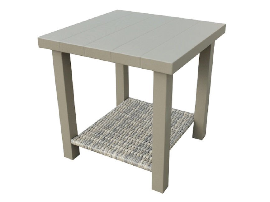 Sandpointe Neutral All-Weather Wicker Patio Side Table