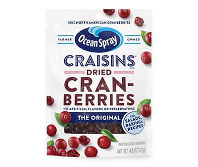 Ocean Spray Craisins The Original Dried Cranberries 4.5 oz. Pouch