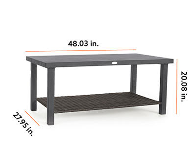 Sandpointe Gray All-Weather Wicker Patio Coffee Table