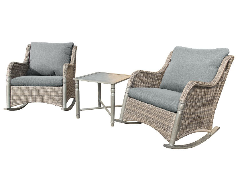 Broyhill Broyhill Sandpointe 3 Piece Wicker Patio Rocker Bistro