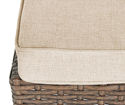 Autumn Cove Tan All-Weather Wicker Cushioned Patio Chaise Lounge