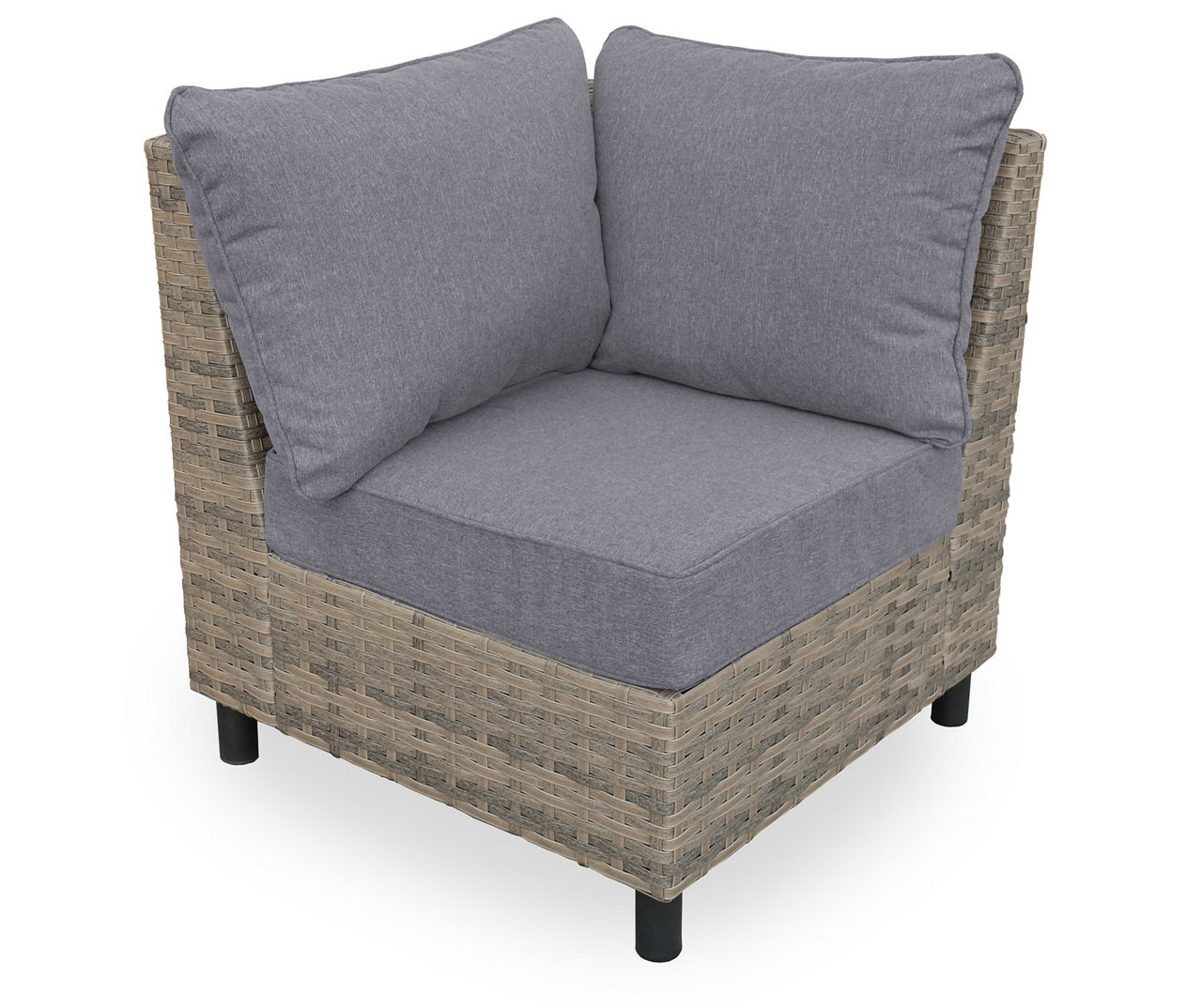 Broyhill Autumn Cove Gray All-Weather Wicker Cushioned Patio Sectional ...