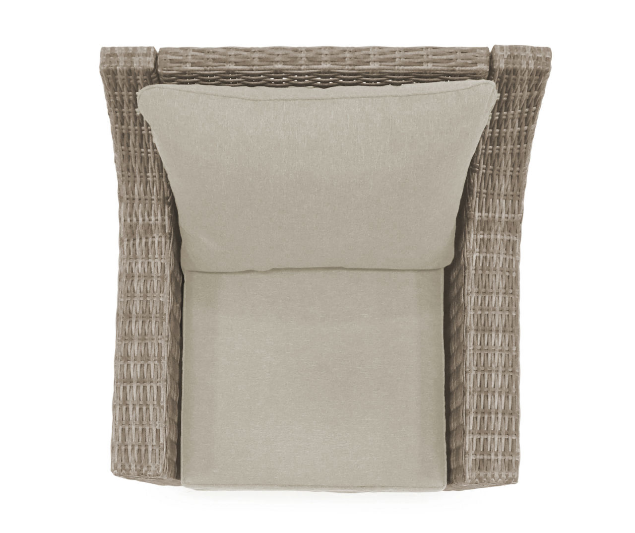 Sandpointe Neutral All-Weather Wicker Patio Cushioned Swivel Glider