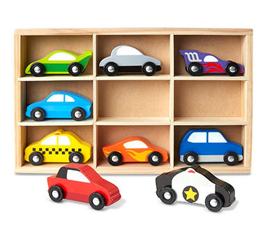 Wooden 9-Piece Car Play Set