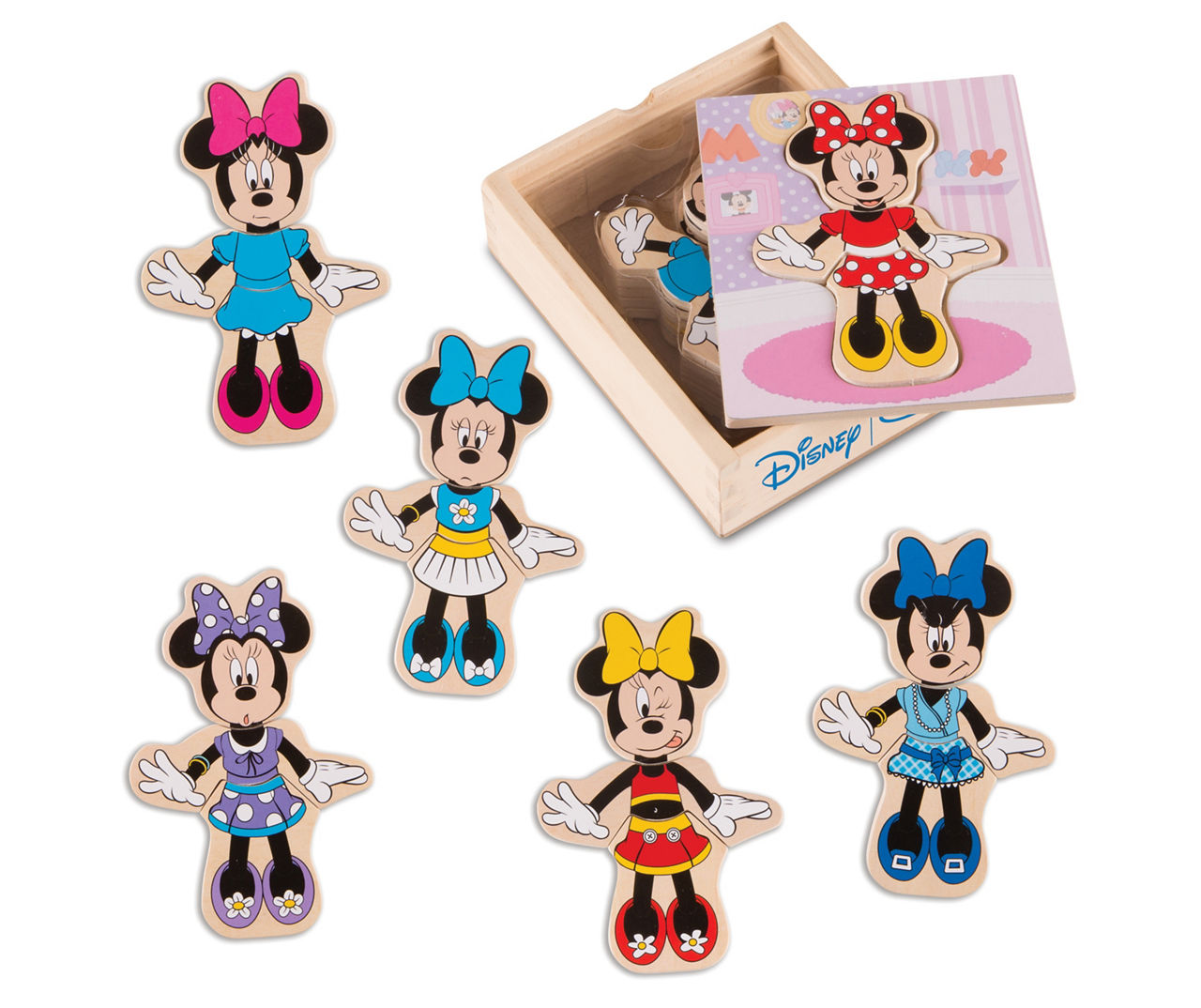 Minnie Mouse Wooden Mix & Match Dress-Up Play Set