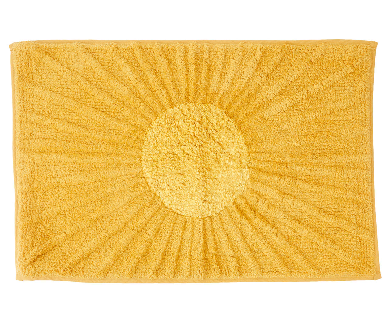 Yellow Sunburst Bath Rug