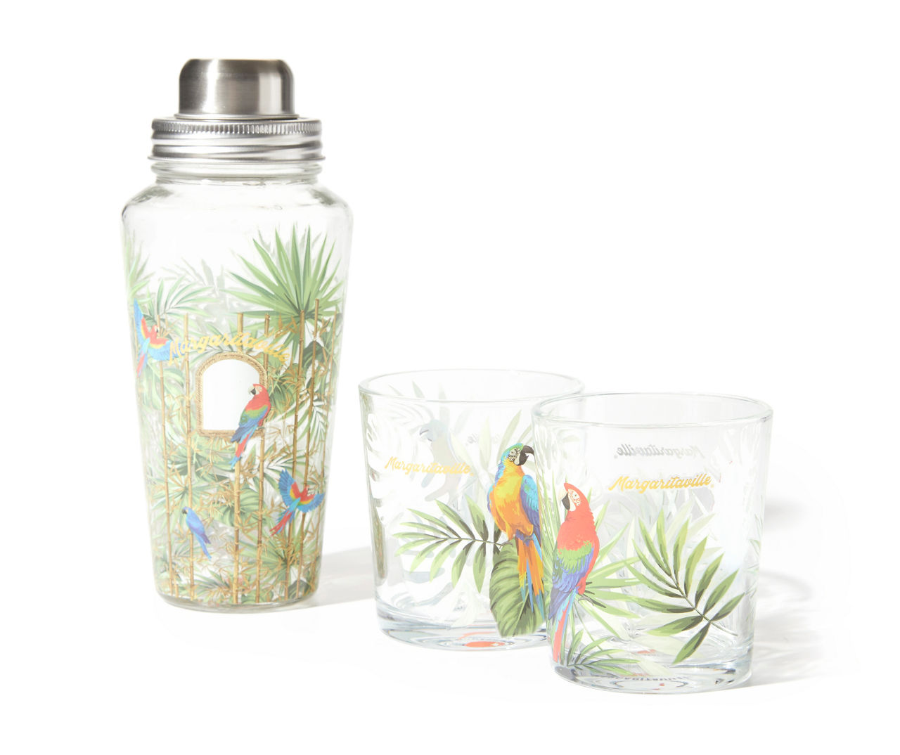 Margaritaville White & Turquoise Parrot Salt & Pepper Shaker Set