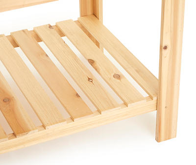 47.6" Wood Raised Garden Bed with Shelf