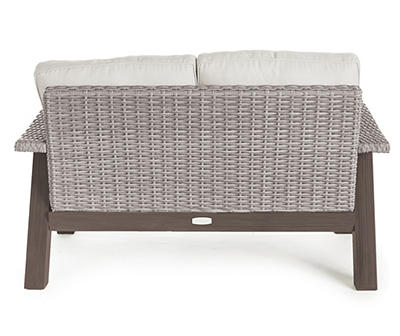 Asheville All-Weather Wicker Cushioned Patio Loveseat