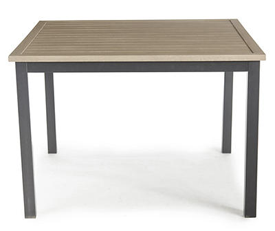 Eagle Brooke Brown Square Slat Steel Patio Dining Table