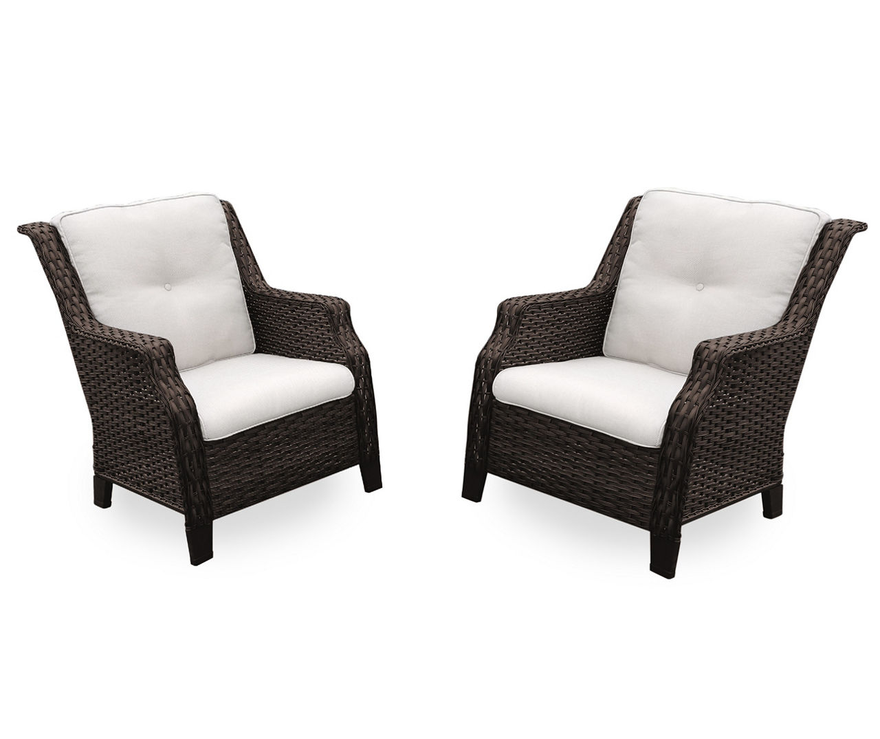 Rockbridge Beige All-Weather Wicker Cushioned Patio Chairs, 2-Pack