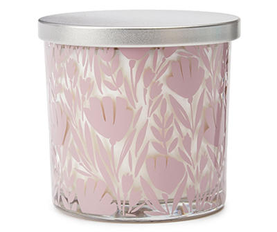 Magnolia & Ivy Pink Floral Jar Candle, 14 oz.