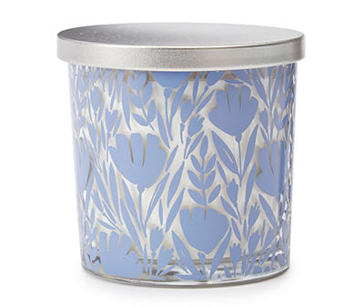 Lavender Cedarwood Blue Floral Jar Candle, 14 oz.