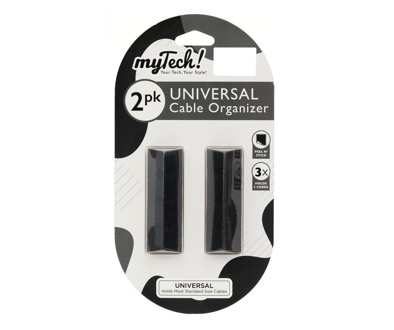 MYTECH 2 PACK CABLE ORGANIZER BLK