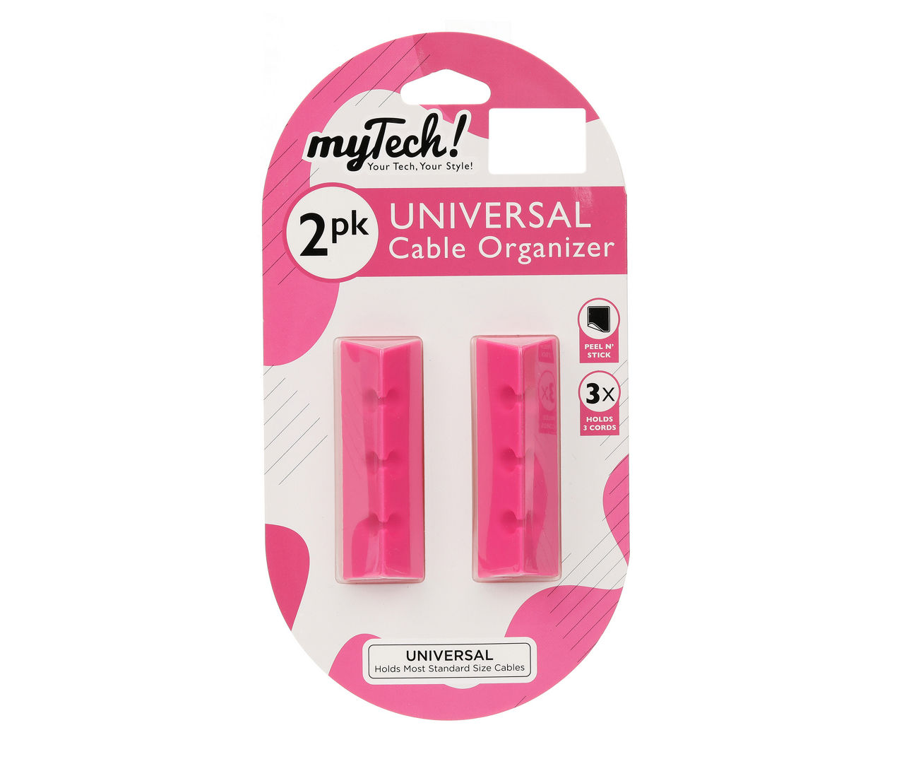 MYTECH 2 PACK CABLE ORGANIZER PINK