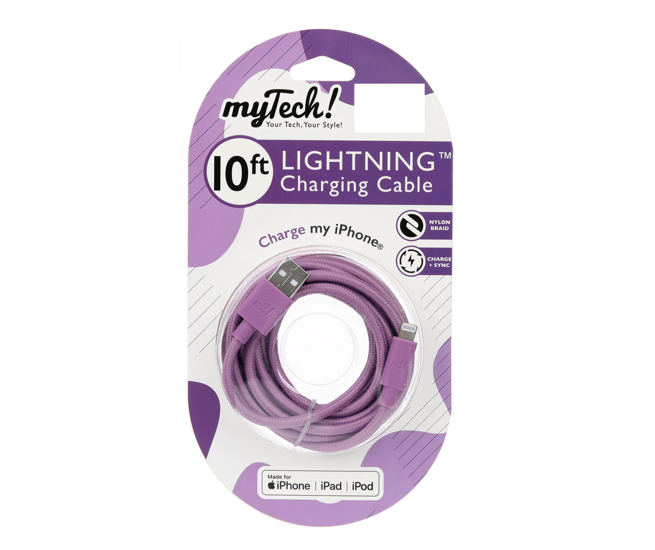 MyTech MyTech 10 Foot Nylon Braided Lightning Cable Big Lots
