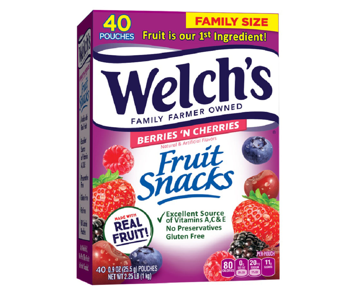 Berries 'N Cherries Fruit Snack Pouches Family Size Pack, 40-Count