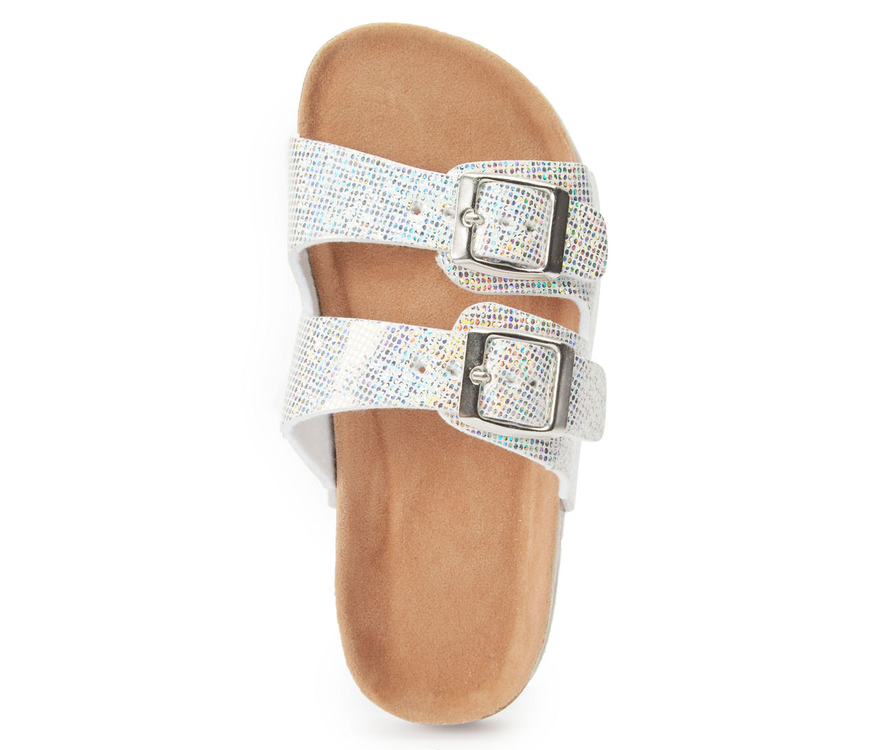 Glitter double 2024 strap sandals