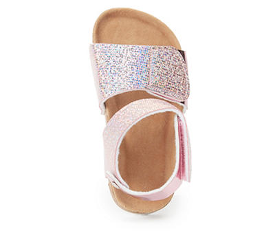 Toddler Pink Disco Glitter Ankle-Strap Sandal