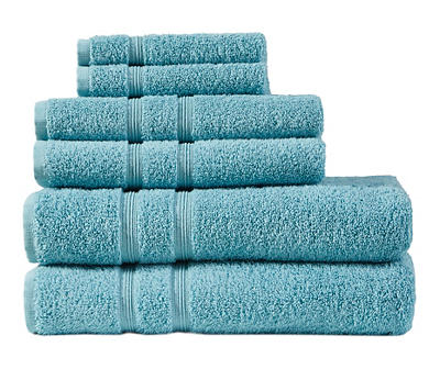 Aegan Aqua Turkish Cotton 6-Piece Towel Set
