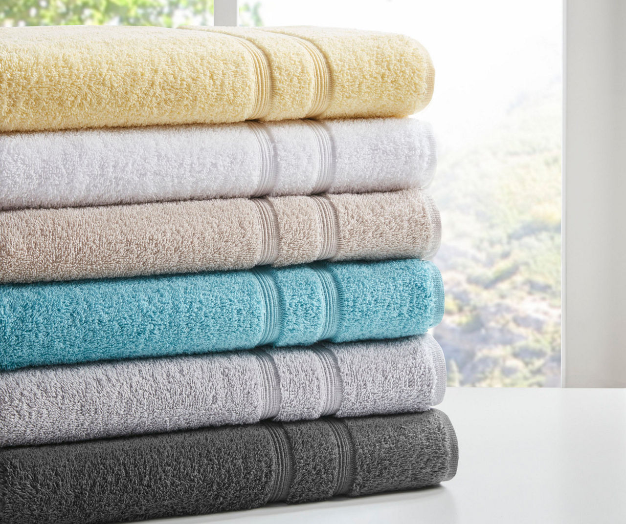 Aegan Aqua Turkish Cotton 6-Piece Towel Set | Big Lots