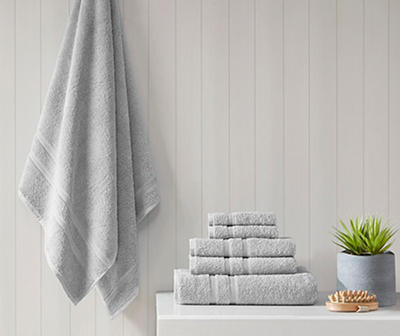 Aegan Gray Turkish Cotton 6-Piece Towel Set