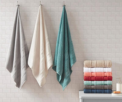 Blue Roman Lattice-Stripe 6-Piece Towel Set