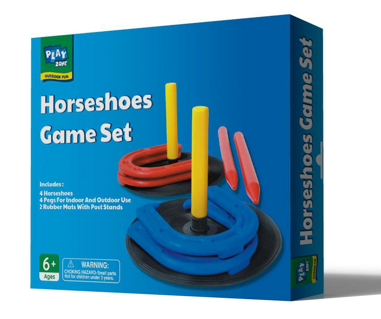 SPEXDARXS Horseshoes Set, Lawn Horseshoes Outside Game Set for Kids Adults  Families - Includes 4 Horseshoes, 2 Stakes and Carrying Case