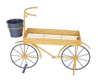 YELLOW BICYCLE PLANT STAND EA