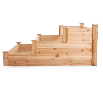 53.1" Wood 3-Tiered Raised Garden Bed