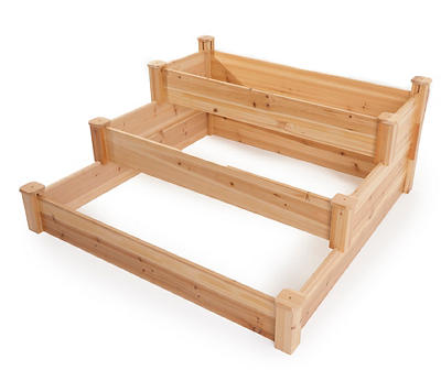53.1" Wood 3-Tiered Raised Garden Bed