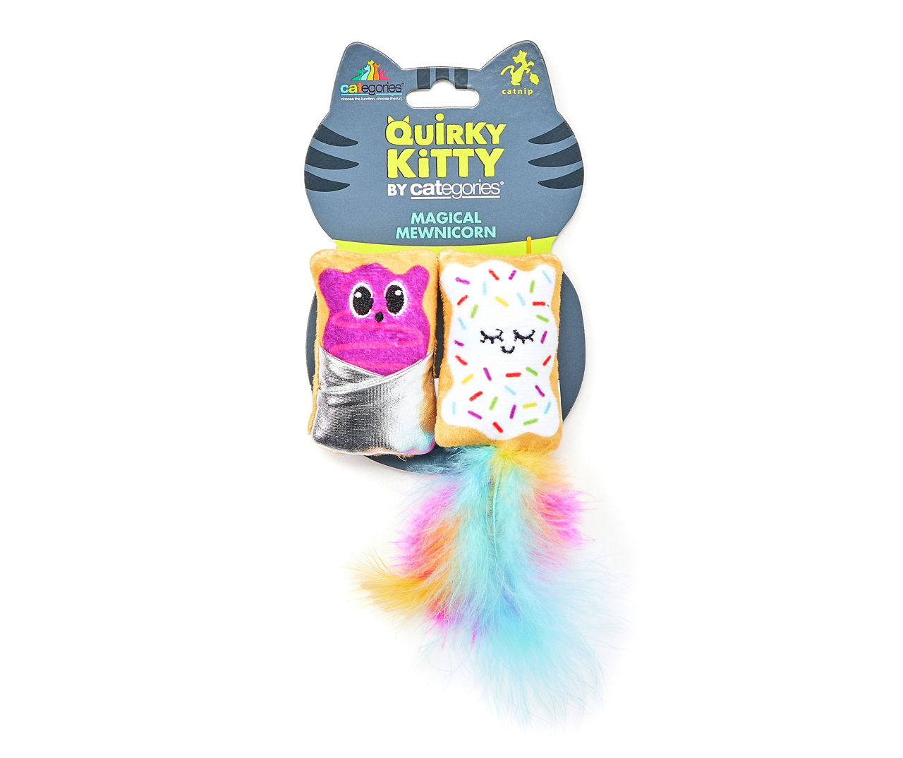 Quirky Kitty Rainbow Purr Tart 2-Piece Cat Toy Set