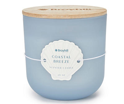 Coastal Breeze Blue Frosted Jar Candle, 20 oz.